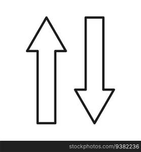 arrow up, down icon. Vector illustration. stock image. EPS 10.. arrow up, down icon. Vector illustration. stock image.