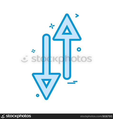 arrow up down way icon vector design