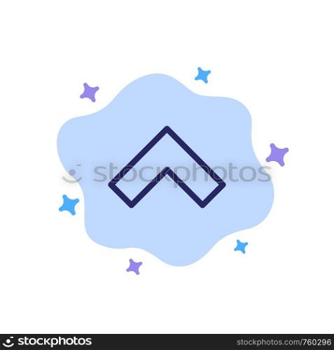 Arrow, Up, Forward Blue Icon on Abstract Cloud Background