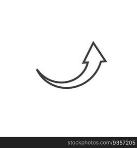 arrow up line icon vector element design template web