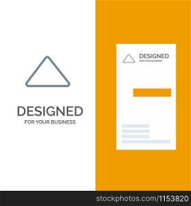 Arrow, Up, Play, Video Grey Logo Design and Business Card Template