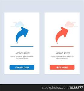 Arrow, Up, Right  Blue and Red Download and Buy Now web Widget Card Template