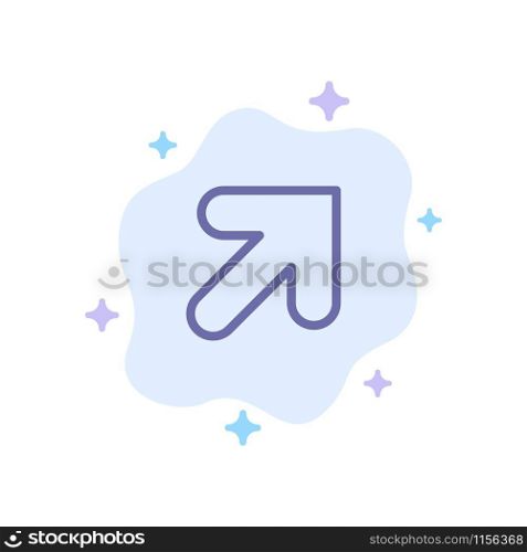 Arrow, Up, Right Blue Icon on Abstract Cloud Background
