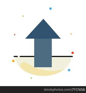 Arrow, Up, Upload Abstract Flat Color Icon Template