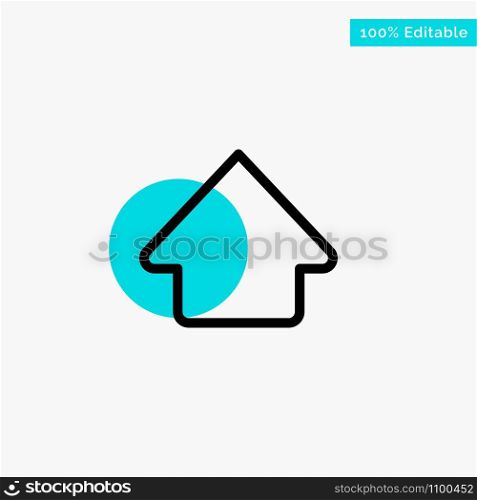 Arrow, Up, Upload turquoise highlight circle point Vector icon