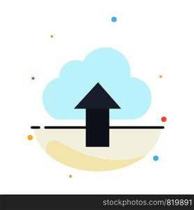 Arrow, Upload, Up, Cloud Abstract Flat Color Icon Template