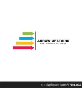 arrow upstairs vector illustration design web template