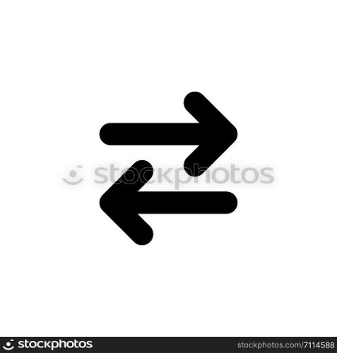 Arrow vector icons. Two black arrows icon to the right and left. Arrows isolated on white background. Eps10. Arrow vector icons. Two black arrows icon to the right and left. Arrows isolated on white background