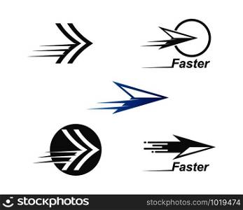 Arrow vector illustration icon Logo of delivery and logistic business Template design