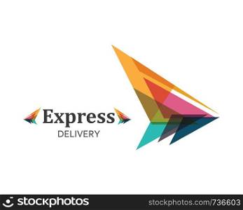 Arrow vector illustration icon Logo of delivery and logistic business Template design