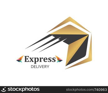 Arrow vector illustration icon Logo of delivery and logistic business Template design