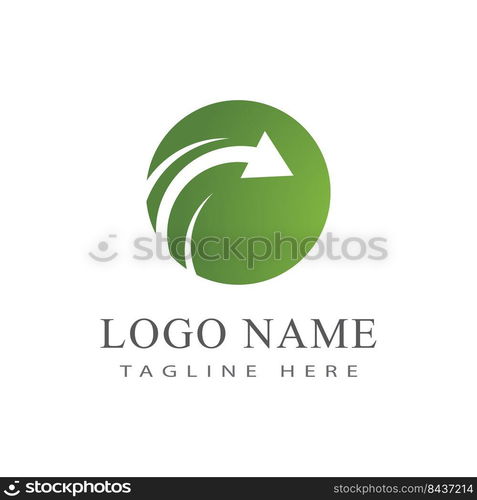 Arrow vector illustration icon Logo Template design