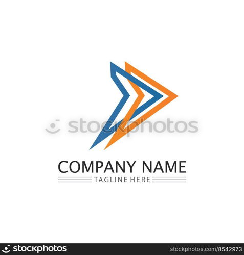 Arrow vector illustration icon Logo Template design