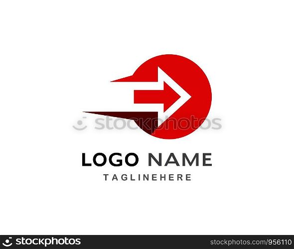 Arrow vector illustration icon Logo Template design
