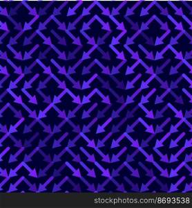Arrow Vector seamless pattern. Geometric striped ornament. Monochrome linear background