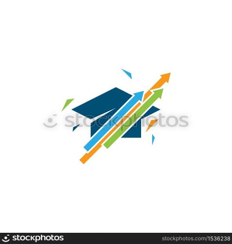 Arrows and Toga cap Education Logo Template