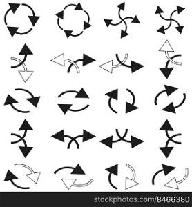arrows are different on white background. Simple flat symbol. Vector illustration. stock image. EPS 10.. arrows are different on white background. Simple flat symbol. Vector illustration. stock image. 