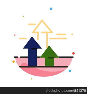 Arrows, Break, Breaking, Forward, Limits Abstract Flat Color Icon Template