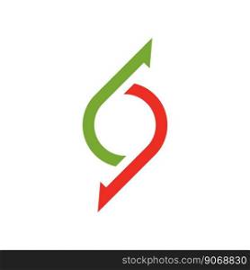 arrows circle logo vector icon illustration design 