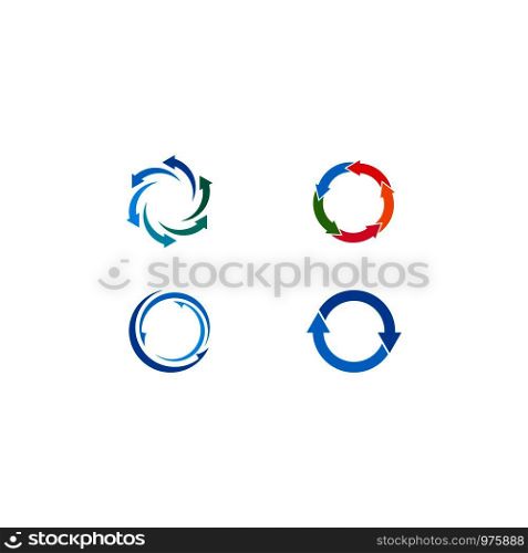 Arrows circle vector illustration icon Logo Template design