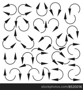 Arrows different shape. Vector illustration. stock image. EPS 10.. Arrows different shape. Vector illustration. stock image.
