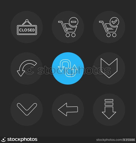 arrows , directions , pointer , arrow , user interface , arrow , reset  , left , right , down , up , download , upload , icon, vector, design,  flat,  collection, style, creative,  icons