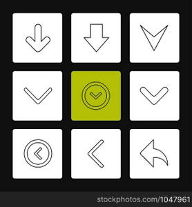 arrows , directions , pointer , arrow , user interface , pointer , up , down , left , right , play ,pause , forword , rewind , icon, vector, design,  flat,  collection, style, creative,  icons