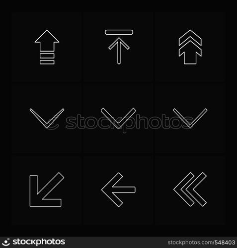arrows , directions , pointer , arrow , user interface , pointer , up , down , left , right , play ,pause , forword , rewind , icon, vector, design, flat, collection, style, creative, icons