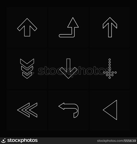 arrows , directions , pointer , arrow , user interface , pointer , up , down , left , right , play ,pause , forword , rewind , icon, vector, design, flat, collection, style, creative, icons