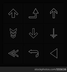 arrows , directions , pointer , arrow , user interface , pointer , up , down , left , right , play ,pause , forword , rewind , icon, vector, design, flat, collection, style, creative, icons