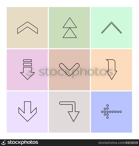 arrows , directions , pointer , arrow , user interface , pointer , up , down , left , right , play ,pause , forword , rewind , icon, vector, design,  flat,  collection, style, creative,  icons