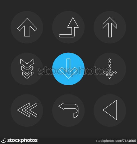 arrows , directions , pointer , arrow , user interface , pointer , up , down , left , right , play ,pause , forword , rewind , icon, vector, design, flat, collection, style, creative, icons