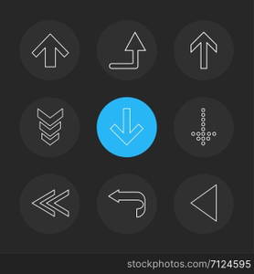 arrows , directions , pointer , arrow , user interface , pointer , up , down , left , right , play ,pause , forword , rewind , icon, vector, design, flat, collection, style, creative, icons