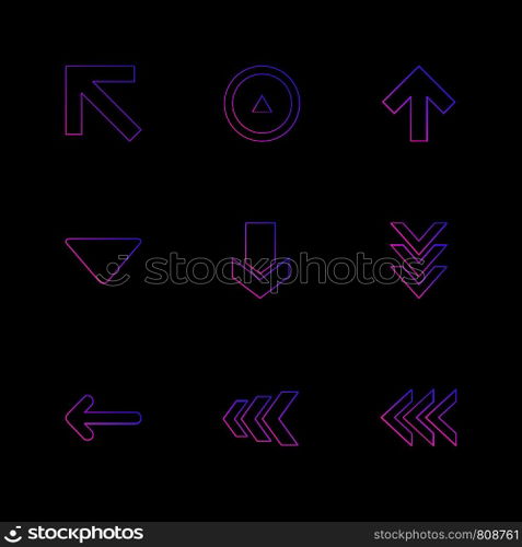 arrows , directions , pointer , arrow , user interface , pointer , up , down , left , right , play ,pause , forword , rewind , icon, vector, design, flat, collection, style, creative, icons