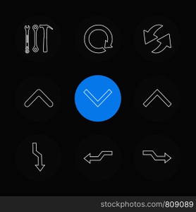 arrows , directions , pointer , arrow , user interface , pointer , up , down , left , right , play ,pause , forword , rewind , icon, vector, design, flat, collection, style, creative, icons