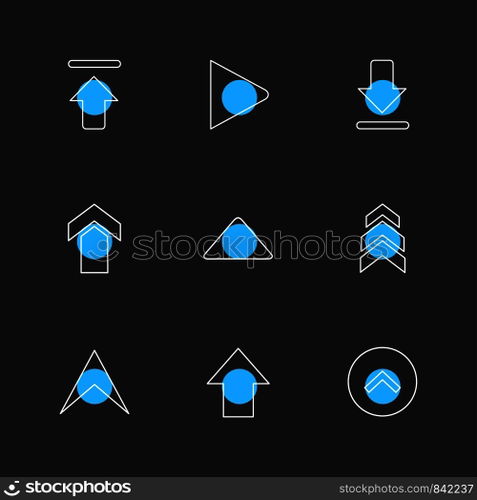 arrows , directions , pointer , arrow , user interface , pointer , up , down , left , right , play ,pause , forword , rewind , icon, vector, design, flat, collection, style, creative, icons
