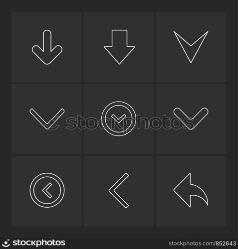 arrows , directions , pointer , arrow , user interface , pointer , up , down , left , right , play ,pause , forword , rewind , icon, vector, design,  flat,  collection, style, creative,  icons