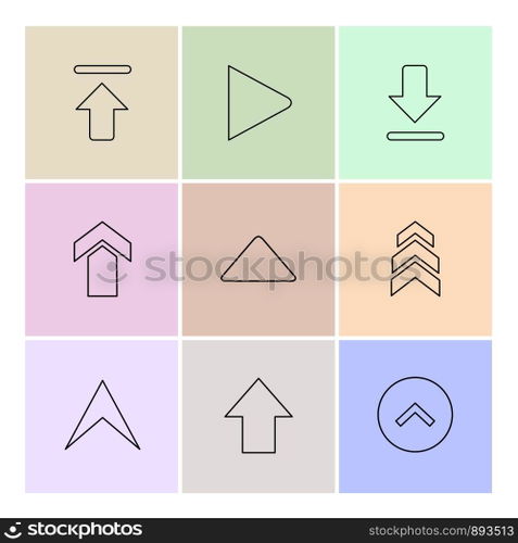 arrows , directions , pointer , arrow , user interface , pointer , up , down , left , right , play ,pause , forword , rewind , icon, vector, design, flat, collection, style, creative, icons