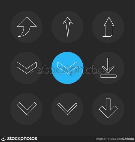 arrows , directions , pointer , arrow , user interface , pointer , up , down , left , right , play ,pause , forword , rewind , icon, vector, design,  flat,  collection, style, creative,  icons