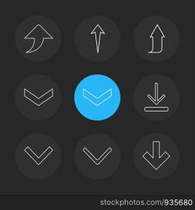 arrows , directions , pointer , arrow , user interface , pointer , up , down , left , right , play ,pause , forword , rewind , icon, vector, design,  flat,  collection, style, creative,  icons
