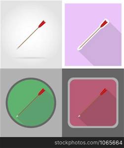 arrows for bow wild west flat icons vector illustration isolated on background