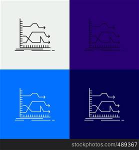 Arrows, forward, graph, market, prediction Icon Over Various Background. Line style design, designed for web and app. Eps 10 vector illustration. Vector EPS10 Abstract Template background
