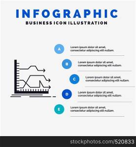 Arrows, forward, graph, market, prediction Infographics Template for Website and Presentation. GLyph Gray icon with Blue infographic style vector illustration.. Vector EPS10 Abstract Template background