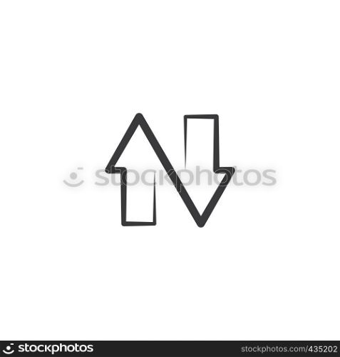 arrows letter n black icon vector logo