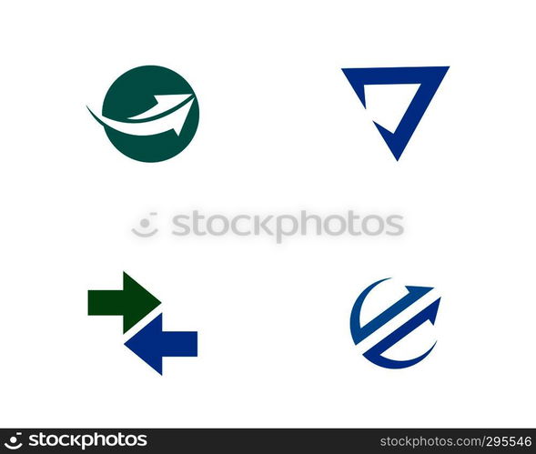 Arrows logo template vector icon illustration design 