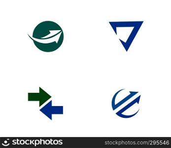 Arrows logo template vector icon illustration design 