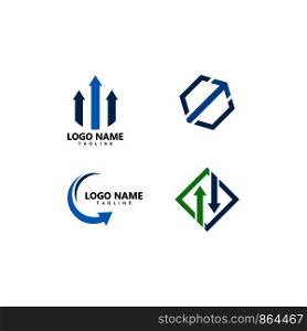 Arrows logo template vector icon illustration design