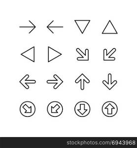 Arrows of various shapes as symbols