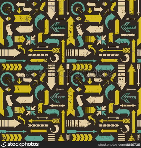 Arrows seamless pattern vector image