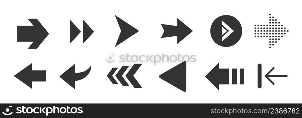 Arrows set icons. Arrow icon. Arrow vector collection. Arrow. Cursor. Modern simple arrows. Vector illustration. Arrows set icons. Arrow icon. Arrow vector collection. Arrow. Cursor. Modern simple arrows.